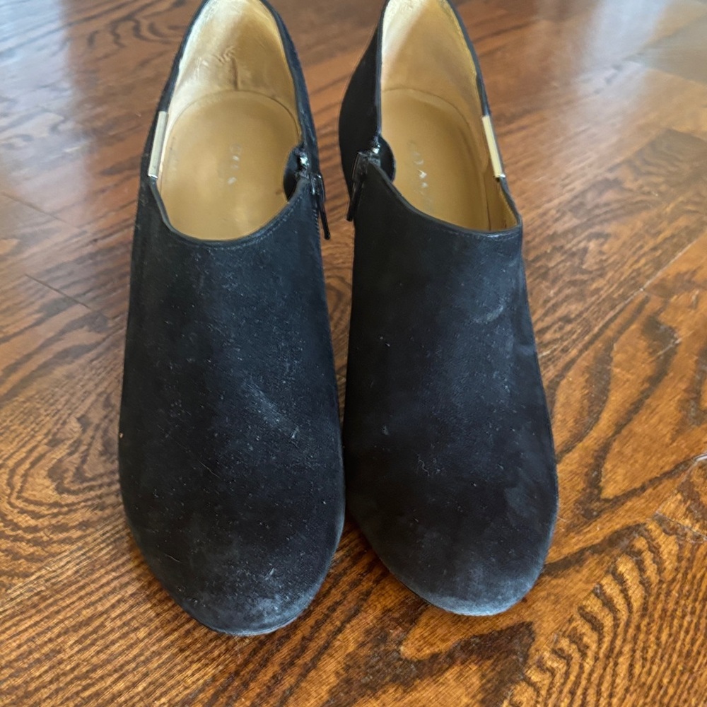 Suede Coach Black Ankle Booties